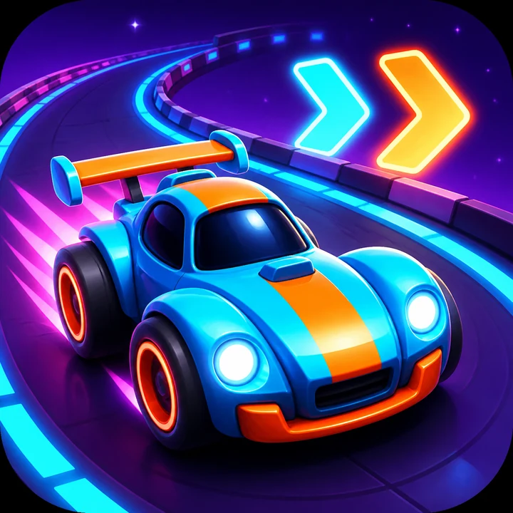 Иконка детской игры 3D-гонки